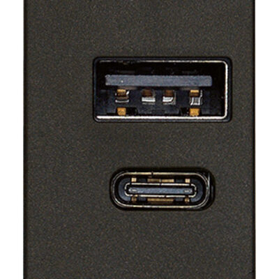 Napajanje USB A+C 12W 2,4A 5V crno