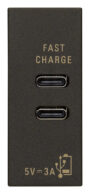 Napajanje USB C+C 15W 3A 5V crno