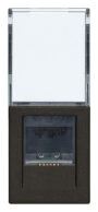 Utičnica RJ45 Netsafe Cat6 UTP crna