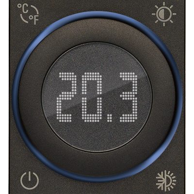 Termostat s kotačem 100-240V 2M crni