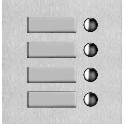 Ploča Inox 2F+ audio 8 pritisaka, inox