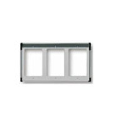 Okvir za 3 modula 3×1 sivi svijetlo