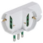 Adapter za pomaknutu utičnicu, okomito postavljen, S17+3univ.bijeli