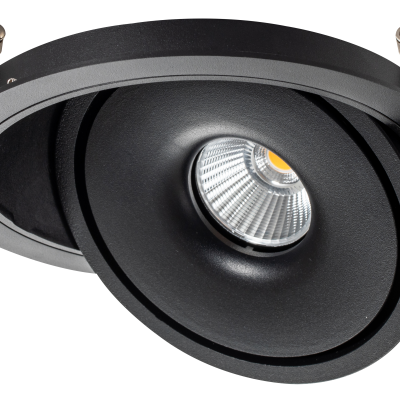 LED COB 30W DOWNLIGHT ROUND ROTATABLE BLACK AC85-265V 100LM/W CCT – BRIDGELUX