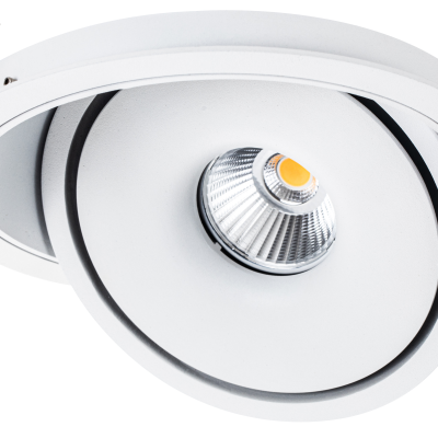 LED COB 30W DOWNLIGHT ROUND ROTATABLE WHITE AC85-265V 100LM/W CCT – BRIDGELUX
