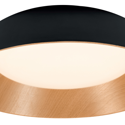 LED CEILING LIGHT 24W 75LM/W BLACK/WOOD BODY CCT