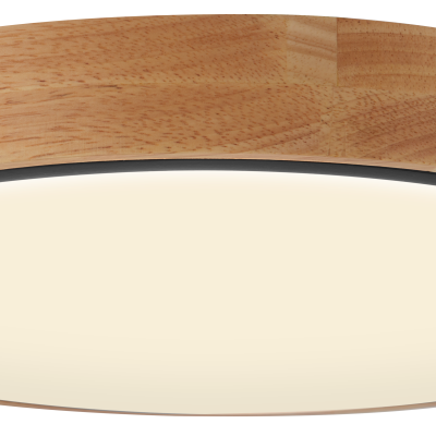 LED CEILING LIGHT 60W 75LM/W BLACK/WOOD BODY CCT + REMOTE CONTROL