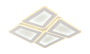 LED CEILING LIGHT 128W 75LM/W WHITE/GREY BODY CCT + REMOTE CONTROL