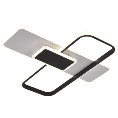LED CEILING LIGHT 68W 75LM/W WHITE/BLACK BODY CCT + REMOTE CONTROL