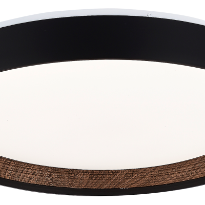 LED CEILING LIGHT BLACK+WALNUT 54W 90LM/W 3CCT-MEMORY + REMOTE CONTROL
