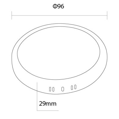 W LED SURFACE PANEL ROUND 360lm AC85-265V 6000K