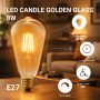 LED CANDLE ST64 8W 700LM 2500K E27 220-240V GOLDEN GLASS - DIMMABLE