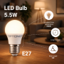 LED BULB E27 G45 5.5W 450LM 220-240V 6000K