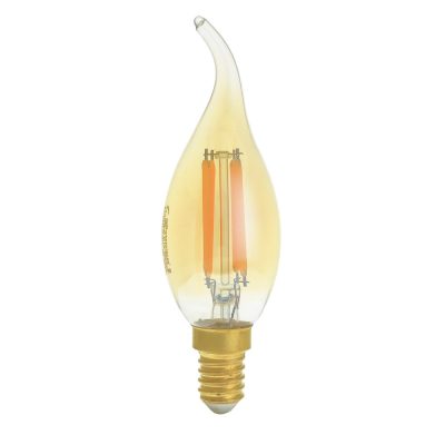LED CANDLE T35 E14 4W 400LM 2500K AC220-240V GOLDEN GLASS