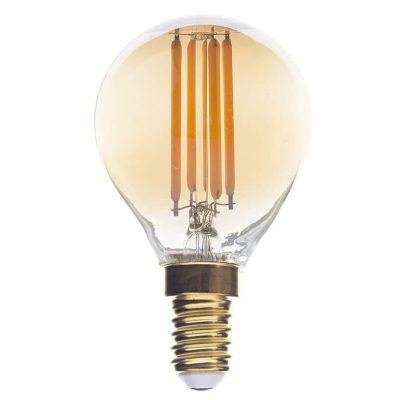 LED CANDLE G45 E14 4W 400LM 2500K AC220-240V GOLDEN GLASS