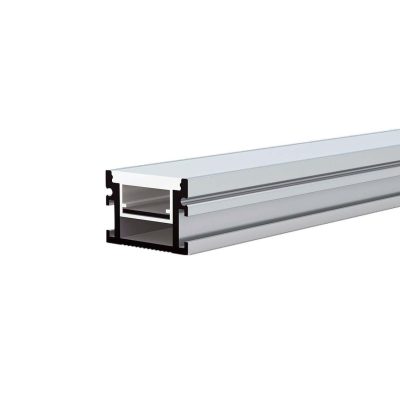 ALUMINIUM PROFILE FOR LED STRIP SILVER BODY/WHITE COVER L=2m