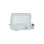 LED SMD FLOODLIGHT WHITE 10W 90lm/W AC180-265V 120° IP65 3000K - 15cm CABLE