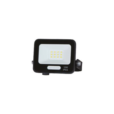LED SMD FLOODLIGHT BLACK 10W 90lm/W AC180-265V 120° IP65 6000K – 15cm CABLE