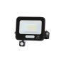 LED SMD FLOODLIGHT BLACK 10W 90lm/W AC180-265V 120° IP65 4000K + SENSOR - 15cm CABLE