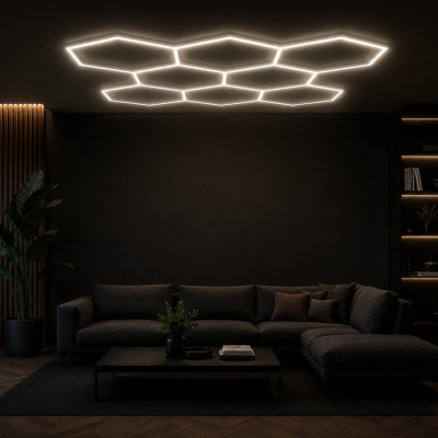 HEXAGON SET LIGHTS 8HEXS 280W 120LM/W 165-265V WITH ACCESSORIES 6000K