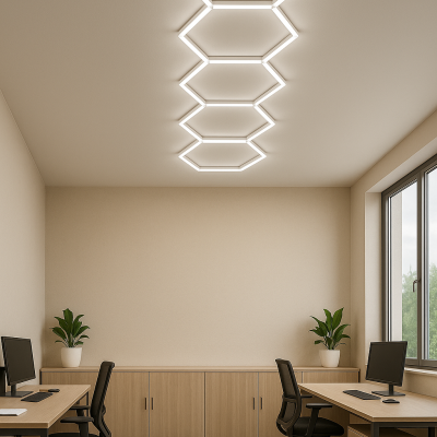 HEXAGON SET LIGHTS 5HEX 199W 120LM/W 165-265V WITH ACCESSORIES 6000K