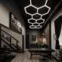 HEXAGON SET LIGHTS 8HEXS 259W 120LM/W 165-265V WITH ACCESSORIES 6000K