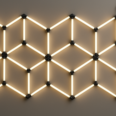 HEXAGON SET LIGHTS 294W 120LM/W 165-265V WITH ACCESSORIES 6000K