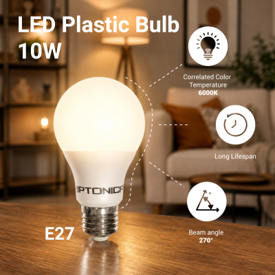 LED BULB A60 E27 10W 950LM RA>80 AC175-265V 6000K