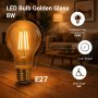 LED BULB A60 8W 700LM 2500K AC220-240V E27 GOLDEN GLASS