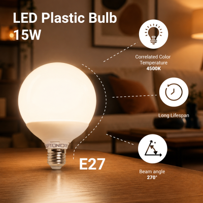 LED BULB E27 G120 15W 1320LM 175-265V 4500K