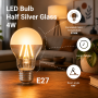 LED BULB A60 4W 400LM 2700K E27 175-265V HALF SILVER GLASS