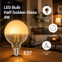LED BULB G95 4W 400LM 2700K E27 175-265V HALF GOLDEN GLASS