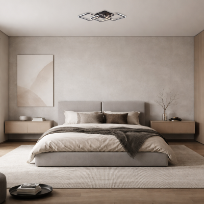 LED CEILING LAMP 45W/4020LM BLACK 3000-6000K DIMMABLE + Remote Control