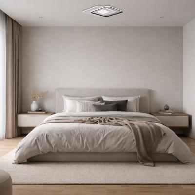 LED CEILING LAMP 60W/4800LM WH+BK 3000-6000K DIMMABLE + Remote Control