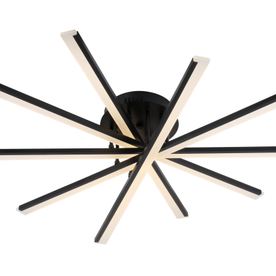 LED CEILING LAMP 50W/4000LM BLACK 3000K 175-265V