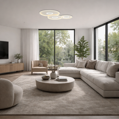 LED CEILING LAMP 106W/8480LM SAND BLACK 3000K 175-265V
