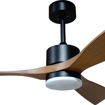 LED FAN CEILING 18W/3CCT 1440LM 100-240V BLACK+WOOD – REMOTE CONTROL