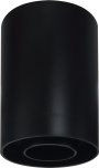 SPOTLIGHT FIXTURE ROUND PLASTIC GU10-SOCKET BLACK IP20 MAX-10W