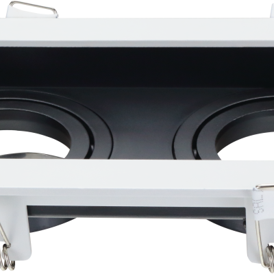 SPOTLIGHT FIXTURE SQUARE ALUMINIUM WHITE/BLACK GU10-SOCKET IP20 MAX-35W