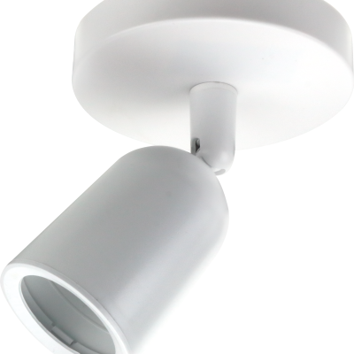 SPOTLIGHT FIXTURE PLASTIC WHITE GU10-SOCKET IP20 MAX-10W
