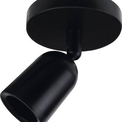SPOTLIGHT FIXTURE PLASTIC BLACK GU10-SOCKET IP20 MAX-10W