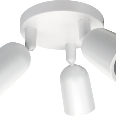 SPOTLIGHT FIXTURE PLASTIC WHITE 3*GU10-SOCKET IP20 MAX-10W