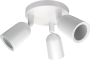 SPOTLIGHT FIXTURE PLASTIC WHITE 3*GU10-SOCKET IP20 MAX-10W