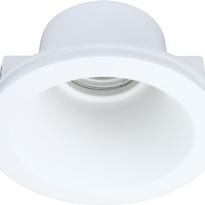 CEILING SPOTLIGHT TRIMLESS RECESSED GYPSUM ROUND FROSTED GU10-SOCKET MAX-35W