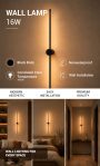 LED WALL LIGHT ALUMINIUM BLACK IP20 12W 3000K
