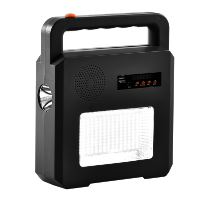 SOLAR BLUETOOTH SPEAKER+LAMP 3.7V 6AH, 3W 400LM IP44 – BLACK
