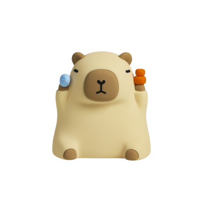 KIDS TOY LIGHT SILICONE CAPYBARA 2W 1200mAh 5V/1A