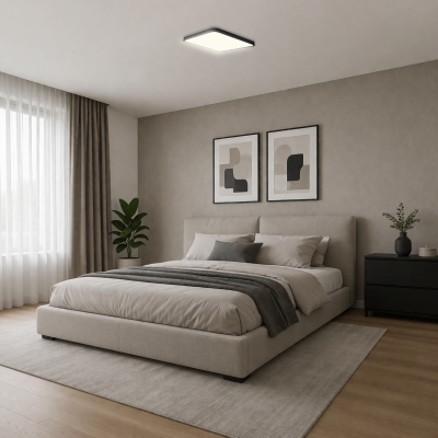 LED CEILING LIGHT SQUARE 5630SMD 64W AC175-260V  80LM/W 4500K – BLACK