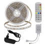 LED STRIP SET ADAPTER + IR CONTROLLER + REMOTE DC12V 5050 60 LEDS RGB IP
