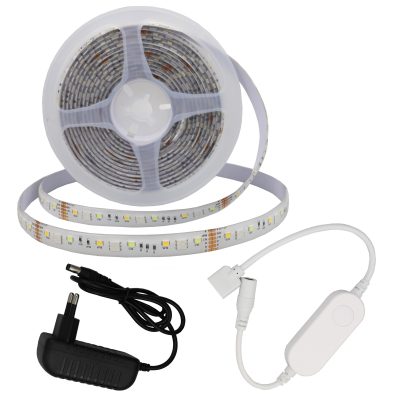 SMART LED STRIP SET ADAPTER + WIFI CONTROLLER DC12V 5050 + 2835 RGB + CCT 60 SMD IP